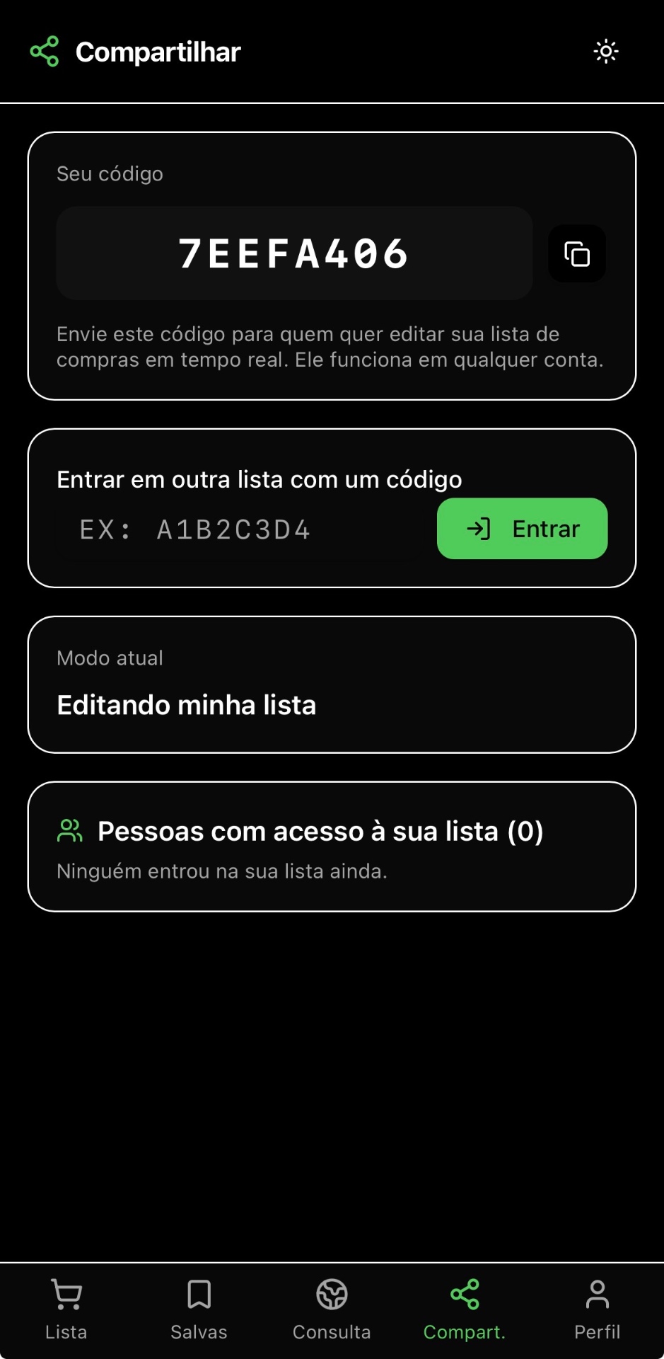 2. Compartilhe com quem for junto
